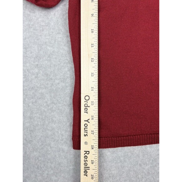 Ann Taylor Red Merino Wool Turtleneck Sweater Womens XS Ribbed Knit Fitted - Picture 11 of 14